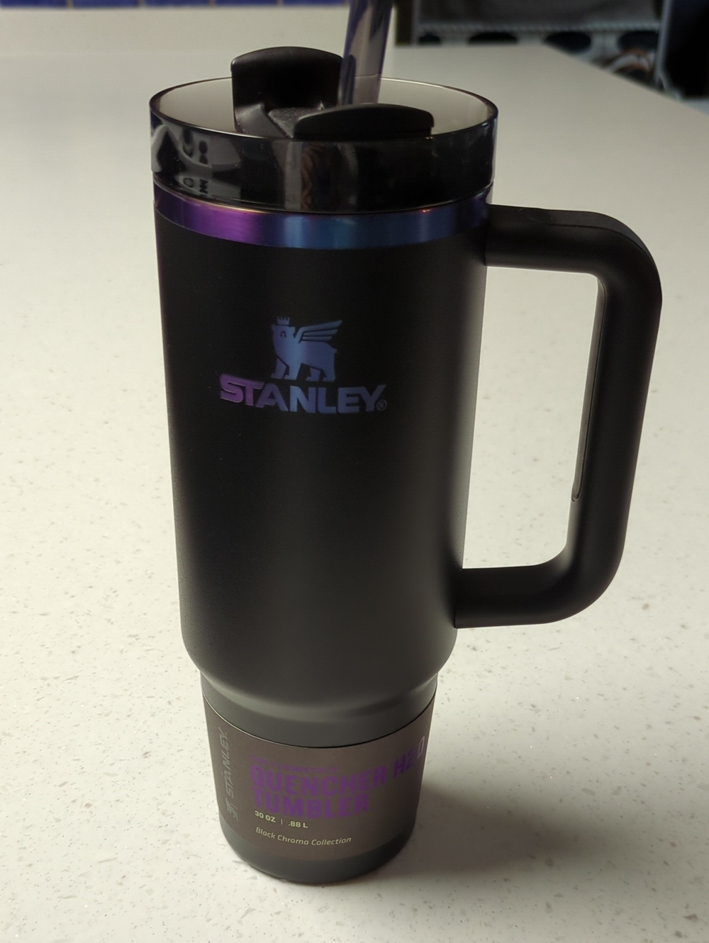 Limited Stanley Black Chroma 30 Oz Travel Tumbler with Iridescent Purple-Blue - Picture 12 of 12